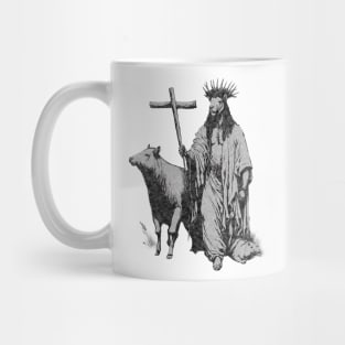 Animal Jesus Walking With Capybara Funny Vintage Cool T-Shirt Mug